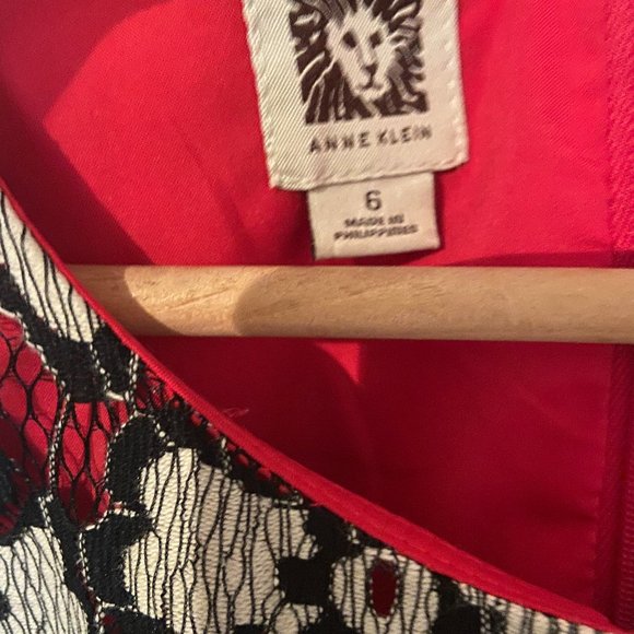 Pink and black size 6 Anne Klein fit & flare dress - Picture 2 of 4